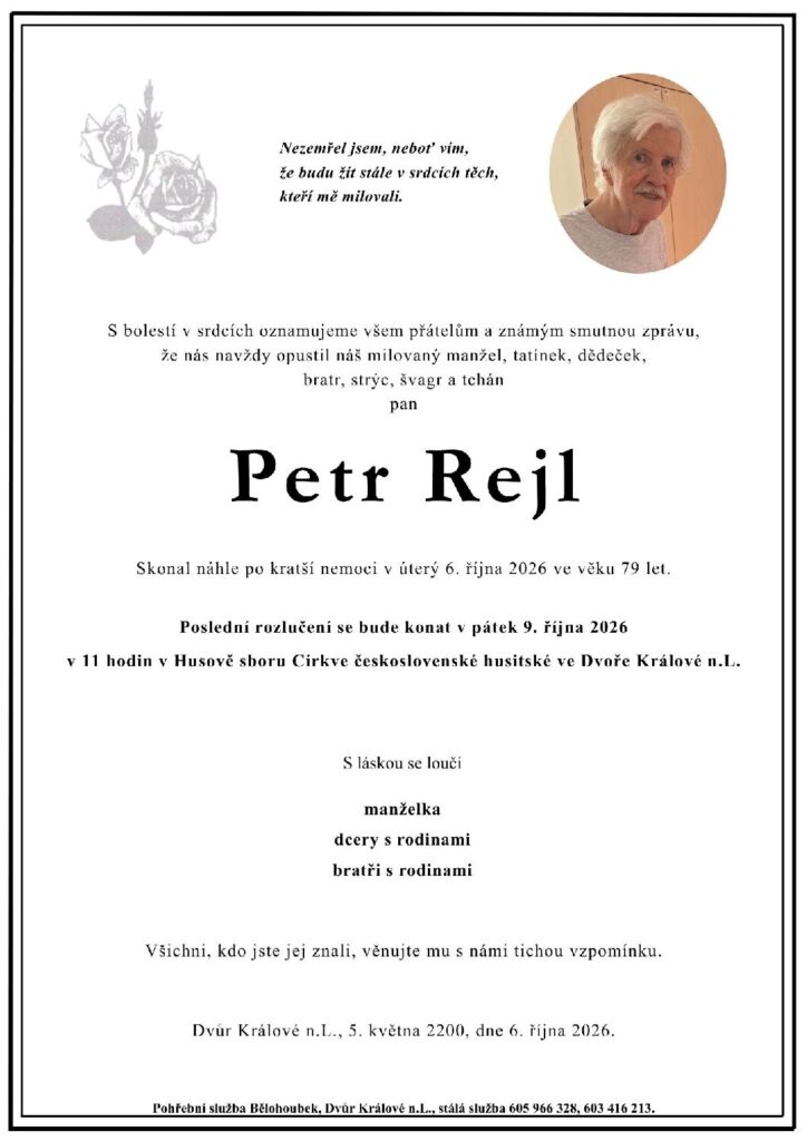 Náhled parte: Petr Rejl