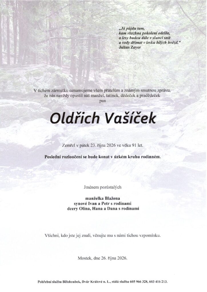 Náhled parte: Oldřich Vašíček